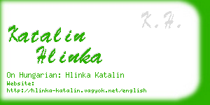 katalin hlinka business card